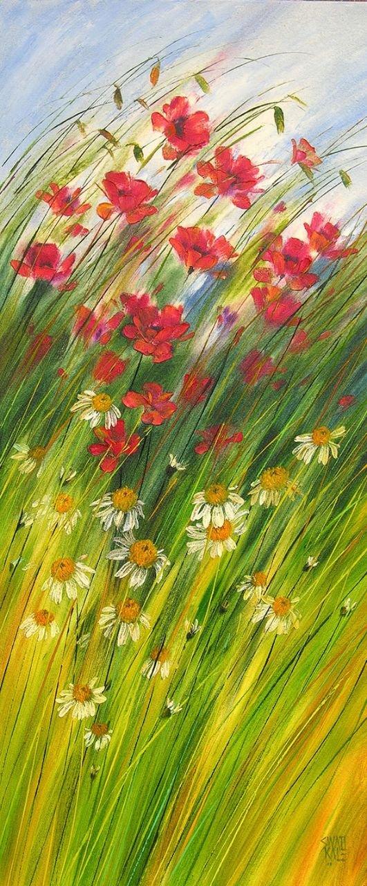 Flowers Wild Beauty 2 Painting by Swati Kale | ArtZolo.com