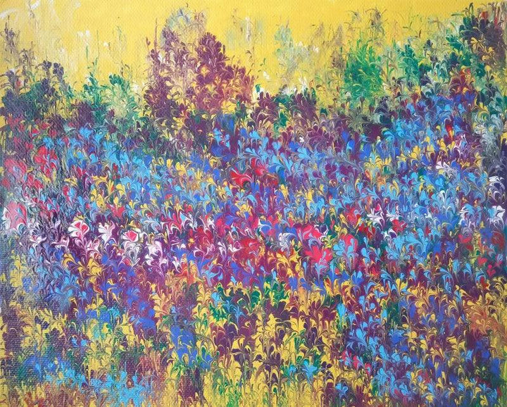 Flowers Of Heaven Vii Painting by Kaukab Ahmad | ArtZolo.com