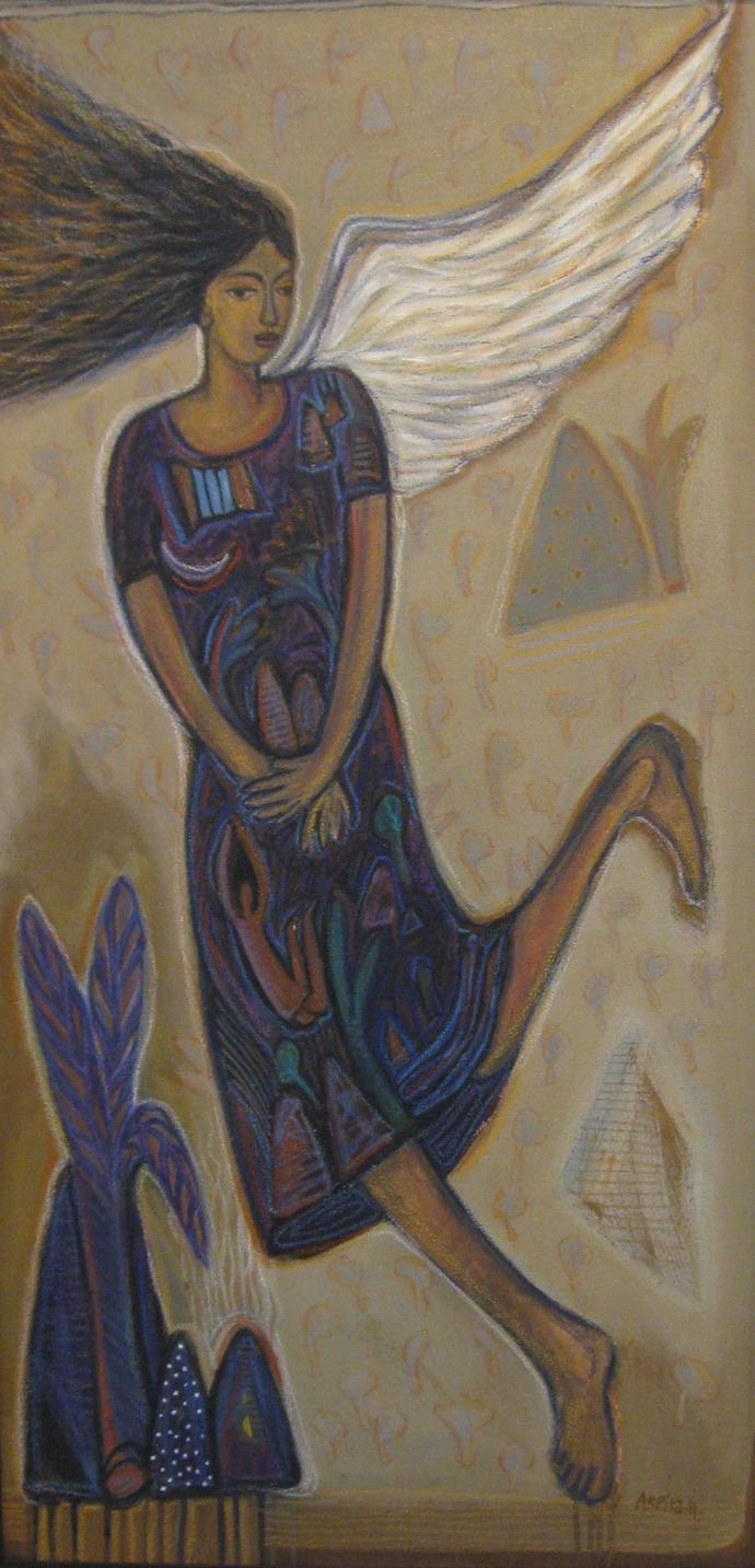 Flying Angel Ii Painting by Arpita Chandra | ArtZolo.com