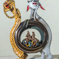 Religious sculpture titled 'Folk Dance', 21x16x7 inches, by artist Narottam Das on Ceramic
