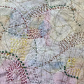 Abstract painting titled 'Forestis Silvia 1', 10x10 inches, by artist Bharti Dixit on Fabric And Thread