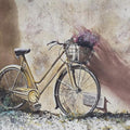 Transportation watercolor painting titled 'Forgotten BiCycle and old wall', 16x12 inches, by artist Mrutyunjaya Dash on paper