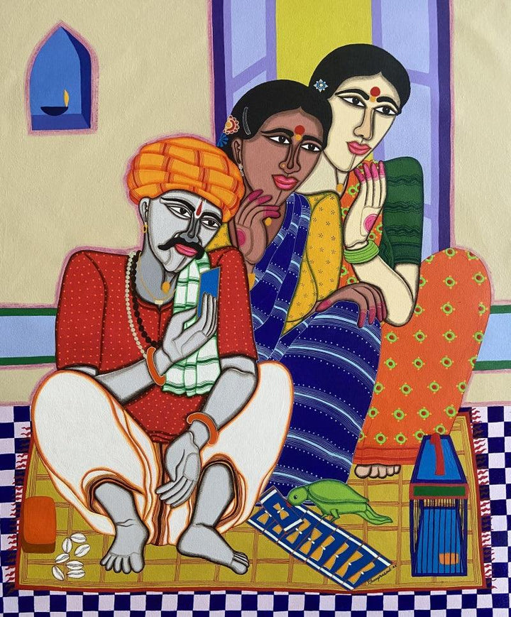 Fortune Teller 3 Painting by Dhan Prasad | ArtZolo.com