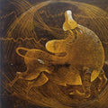 Animals printmaking titled 'Freedom', 12x12 inches, by artist Shankar Zunjarrao on Paper