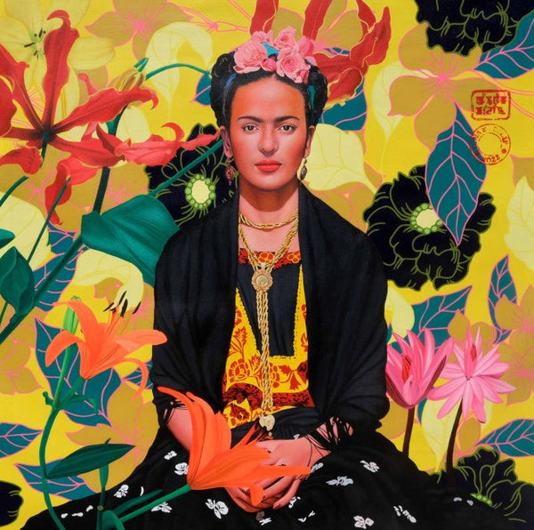 Frida Kahlo V Painting by Oinam Dilip | ArtZolo.com