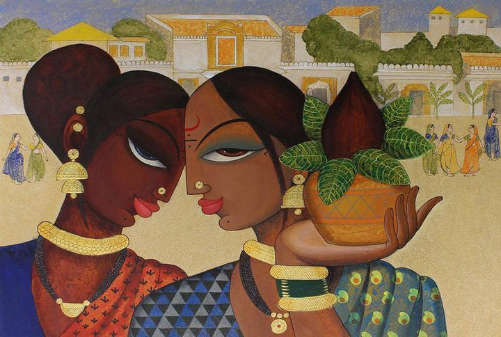 Friends 1 Painting by Varsha Kharatamal | ArtZolo.com