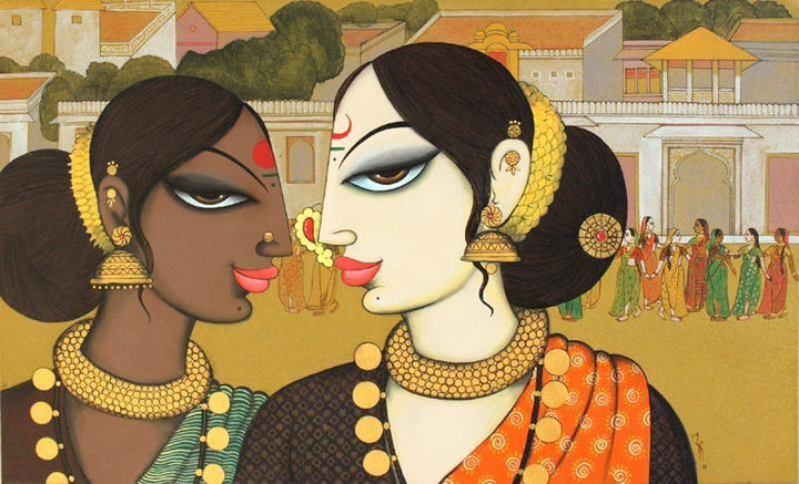 Friends 2 Painting by Varsha Kharatamal | ArtZolo.com