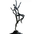 Figurative sculpture titled 'Friends', 30x10x8 inches, by artist Prasad Talekar on Bronze