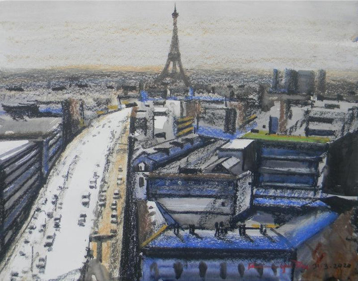 From 20Th Floor In Paris Painting by Bipul Roy | ArtZolo.com