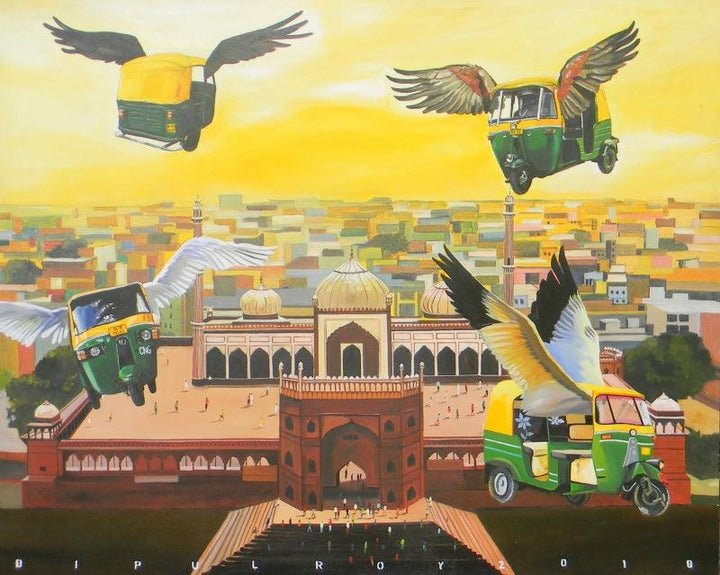 Future Delhi Painting by Bipul Roy | ArtZolo.com