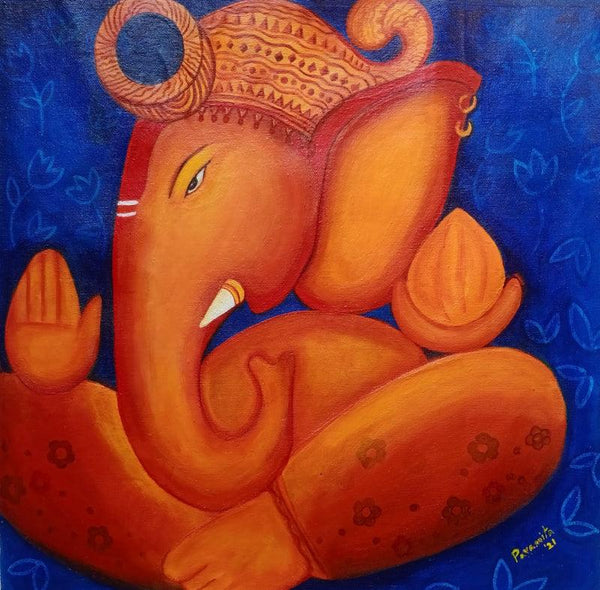 Gajanana Painting by Paramita Chowdhury | ArtZolo.com