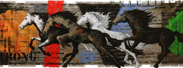 Galloping Horse 2 Painting by Devidas Dharmadhikari | ArtZolo.com