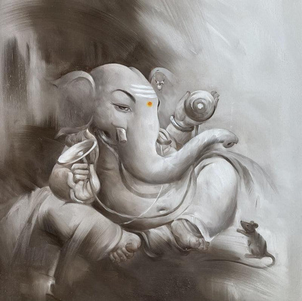 Ganapati Painting by Namdev M Patil | ArtZolo.com