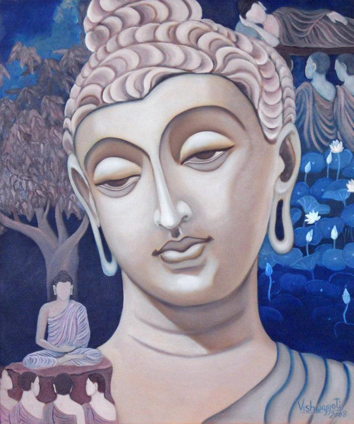 Gandhar Buddha Painting by Vishwajyoti Mohrhoff | ArtZolo.com