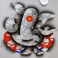 Religious acrylic painting titled 'Ganesha 1', 24x24 inches, by artist Paras Parmar on Canvas
