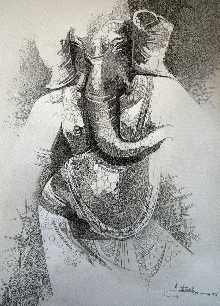 Ganesha 2 Drawing by Amit Bhar | ArtZolo.com