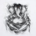Religious acrylic painting titled 'Ganesha 2', 36x36 inches, by artist Sanjay Bhalerao on Canvas