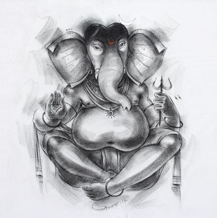 Ganesha 2 Painting by Sanjay Bhalerao | ArtZolo.com
