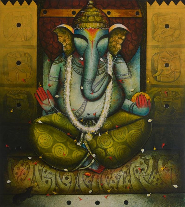 Ganesha 25 Painting by Anupam Pal | ArtZolo.com