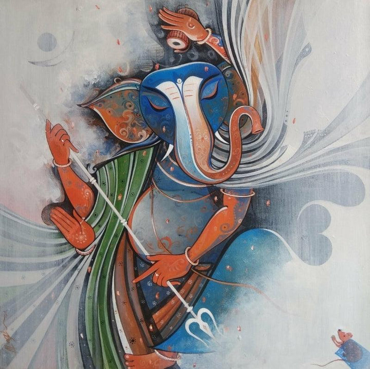 Ganesha 3 Painting by M Singh | ArtZolo.com
