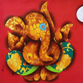 Religious acrylic painting titled 'Ganesha 4', 24x24 inches, by artist Paras Parmar on Canvas