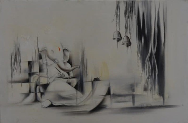 Ganesha Anantachidrupamayam Painting by Durshit Bhaskar | ArtZolo.com
