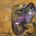 Religious acrylic painting titled 'Ganesha', 10x10 inches, by artist Sunil Bambal on Canvas