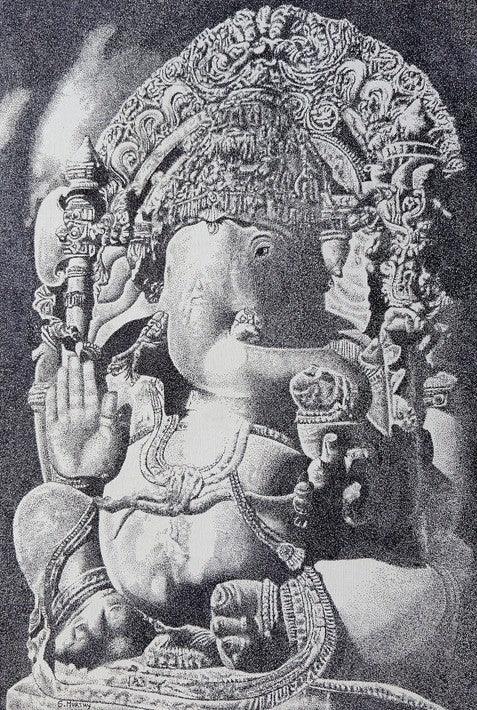 Ganesha Drawing by Surya Murthy | ArtZolo.com