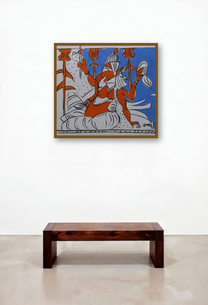 Ganesha (Ganesha's Grace) by artist K G Subramanyan displayed in a Contemporary Hallway