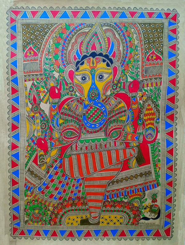 Ganesha Traditional Art by Mithilesh Jha | ArtZolo.com