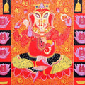 Religious acrylic painting titled 'Ganesha', 33x48 inches, by artist Bhaskar Lahiri on Canvas