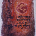 Calligraphy mixed media painting titled 'Ganesha', 29x22 inches, by artist Shubhangi Gade on Handmade Paper
