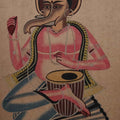 Religious mixed media painting titled 'Ganesha', 11x8 inches, by artist Kalighat Painting on Paper