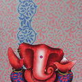 Religious acrylic painting titled 'Ganesha', 48x30 inches, by artist Paras Parmar on Canvas