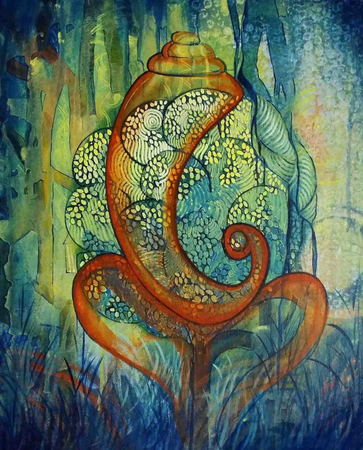 Ganesha Painting by Nitu Chhajer | ArtZolo.com