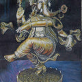 Religious oil painting titled 'Ganesha', 17x13 inches, by artist Inithan Ponnuswamy on Canvas