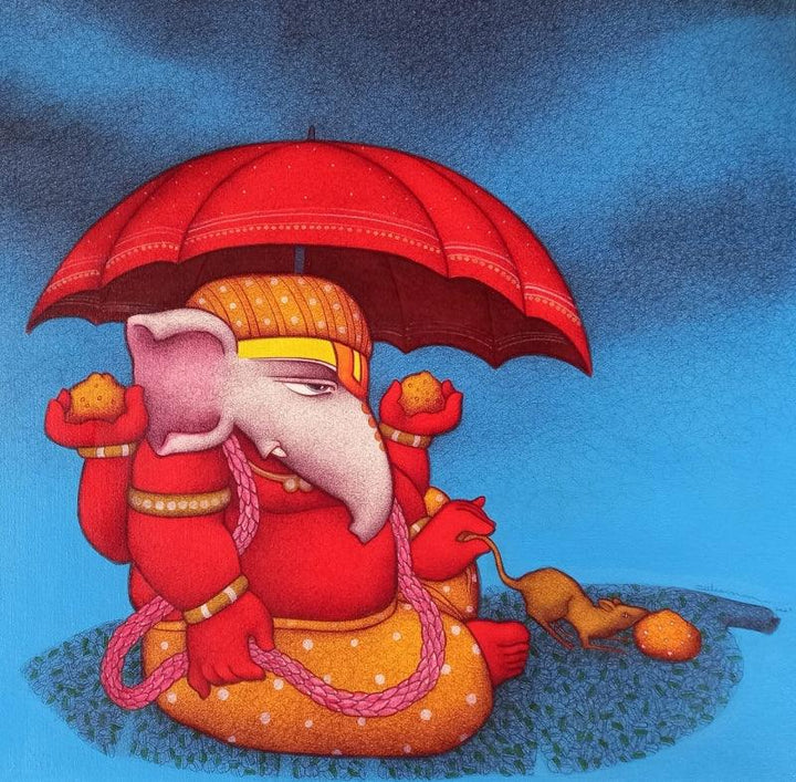 Ganesha Painting by Mohammed Suleman | ArtZolo.com