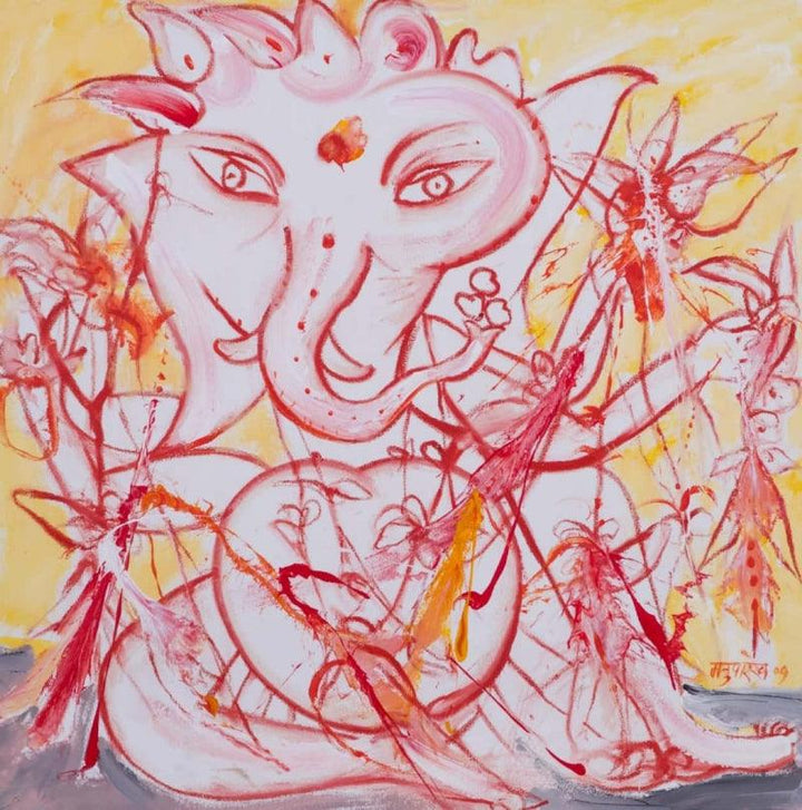Ganesha Painting by Manu Parekh | ArtZolo.com