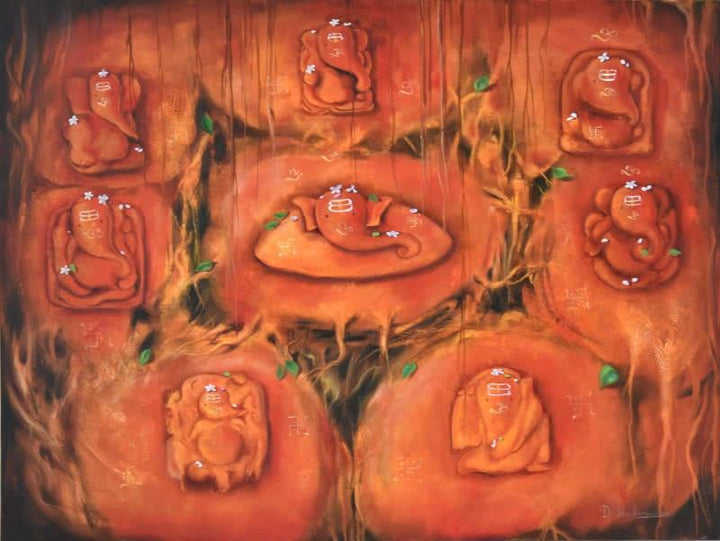 Ganesha Ashtavinayak Painting by Durshit Bhaskar | ArtZolo.com