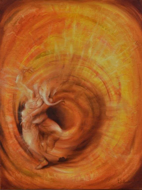 Ganesha Sarvadevatman Painting by Durshit Bhaskar | ArtZolo.com