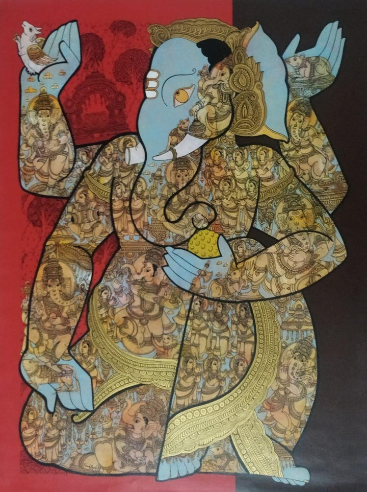 Ganesha (Vinayaka) Painting by Ramesh Gorjala | ArtZolo.com