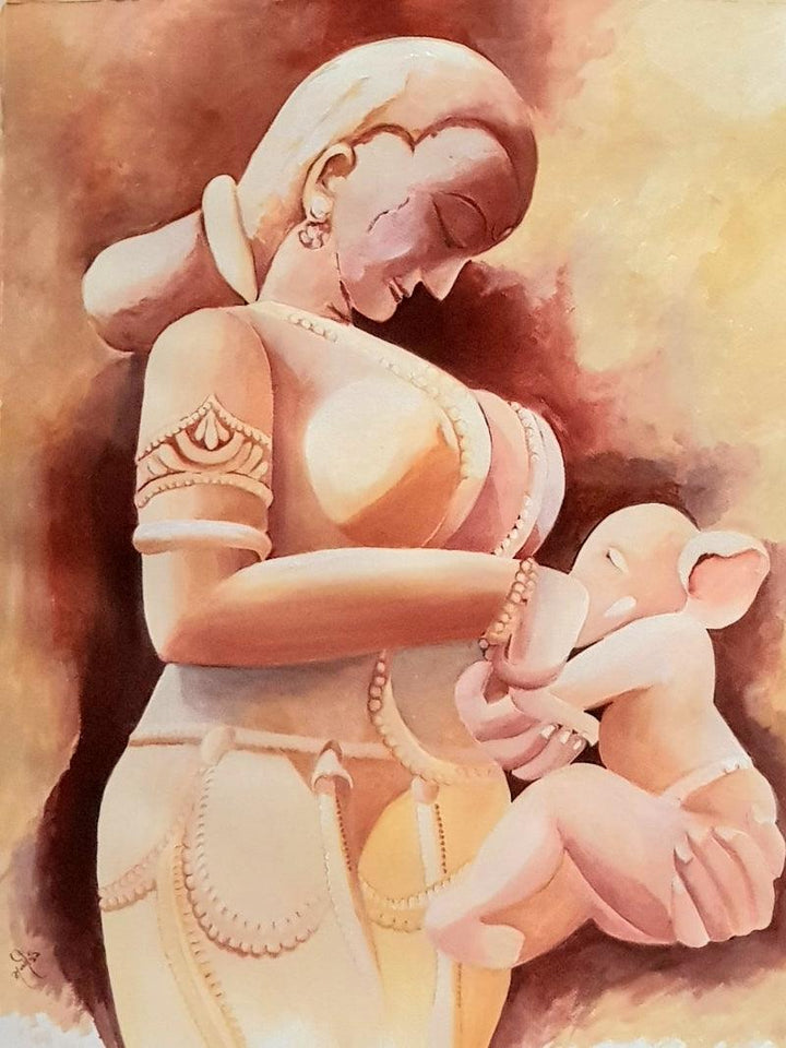 Ganeshjanani Painting by Rakhi Chanda | ArtZolo.com
