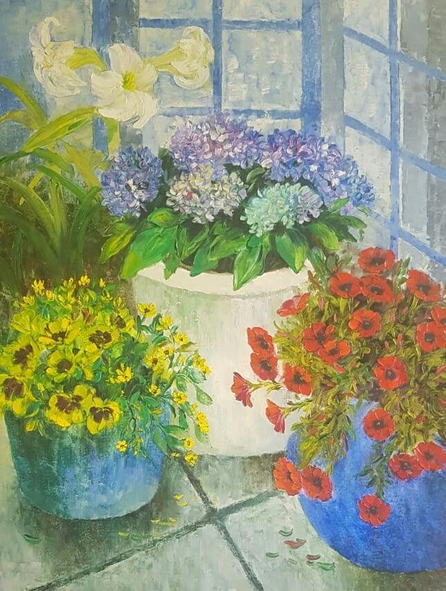 Garden Beauty 3 Painting by Swati Kale | ArtZolo.com