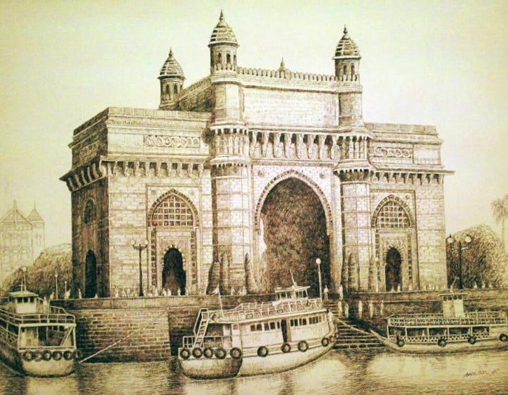 Gateway Of India Drawing by Aman A | ArtZolo.com