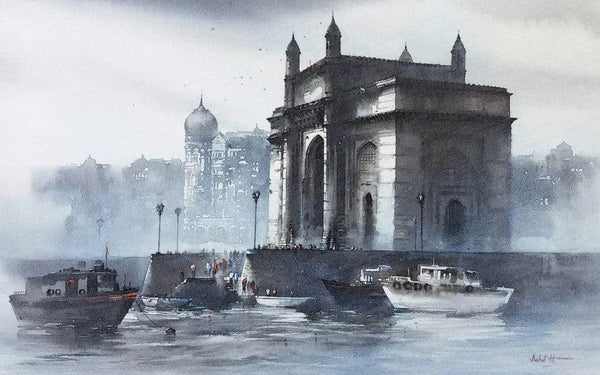 Gateway Of India Mumbai Painting by Ashif Hossain | ArtZolo.com