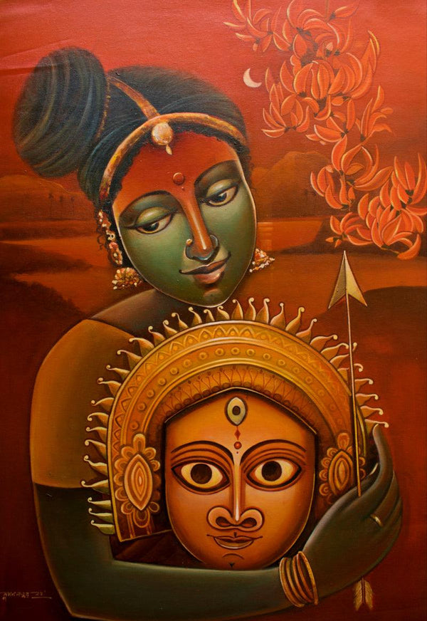 Gauri Painting by Sumon Naskar | ArtZolo.com