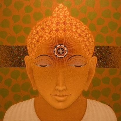 Gautama Buddha Painting by Bhiva Punekar | ArtZolo.com