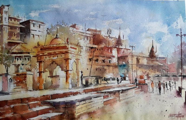 Ghat Painting by Siddhanath Tingare | ArtZolo.com