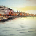 Religious watercolor painting titled 'Ghats Of Varanasi', 8x11 inches, by artist Arunava Ray on Paper