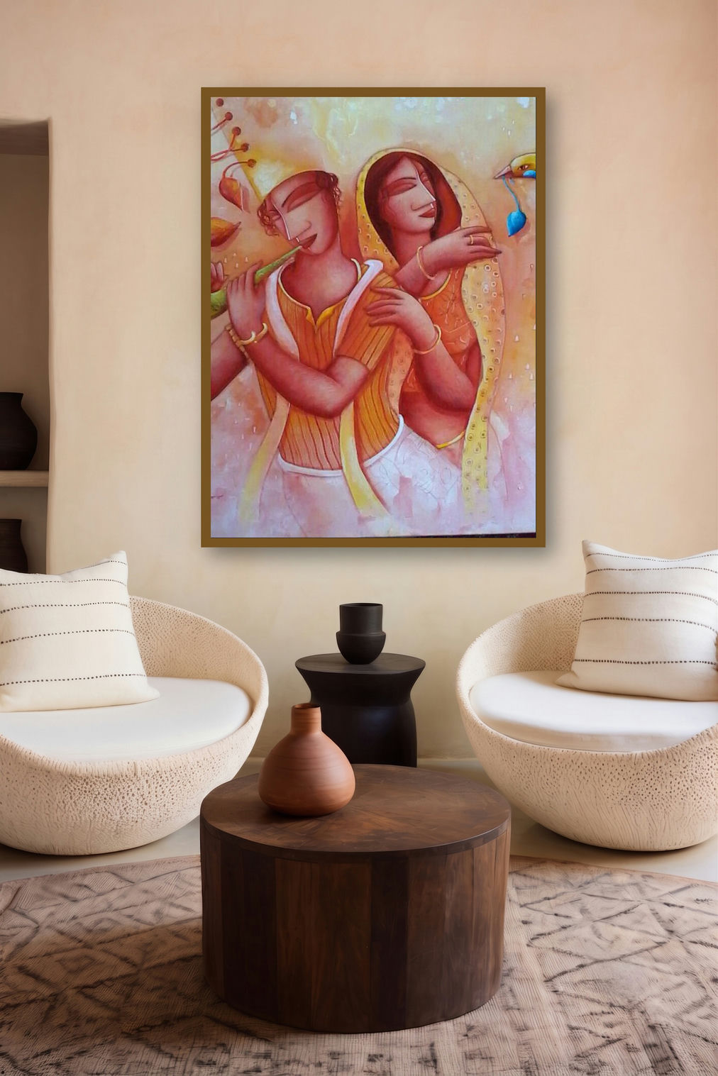 Gift Of Love (Whispers of the Heart) by artist Samir Sarkar displayed in a Contemporary gallery